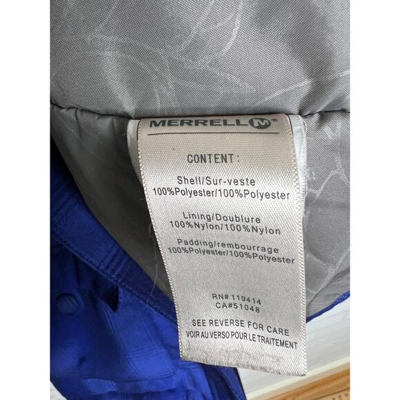 Merrell M Opti-Shell Ski Jacket $250 Waterproof Snowboard Puffer Plaid Blue - Picture 8 of 12